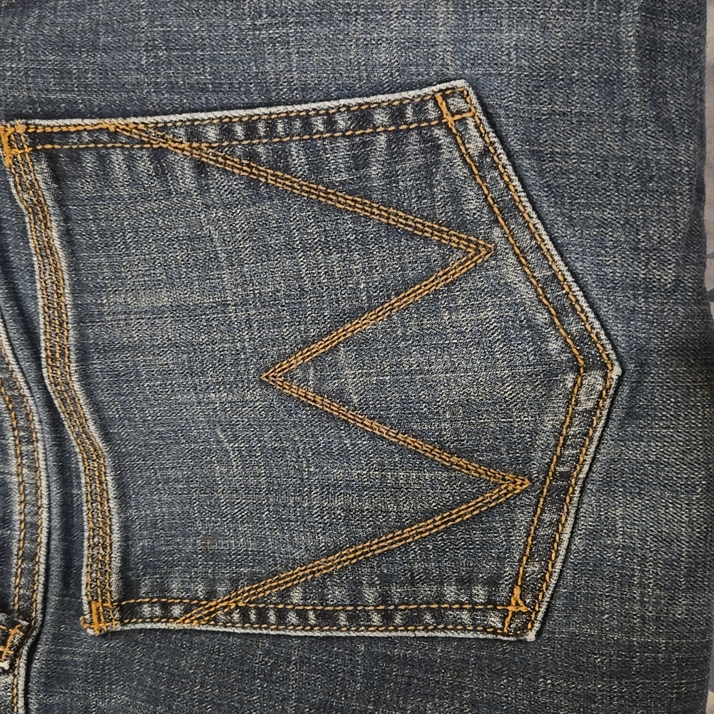 Wrangler Retro Slim Boot Blue Jeans Mens 35 X 34 - Picture 5 of 5